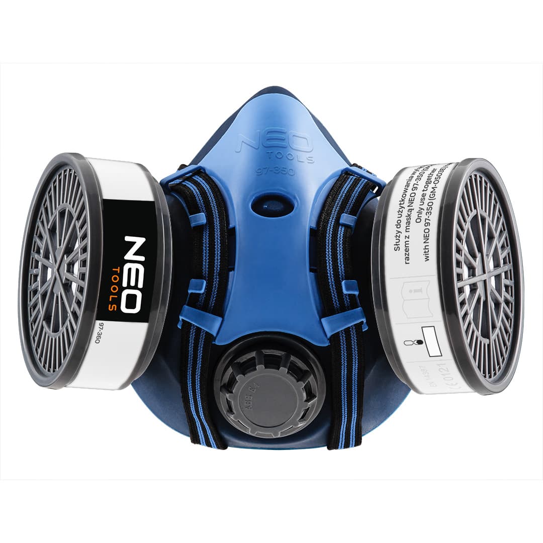 Półmaska silikonowa z dwoma filtrami P3 do ochrony dróg oddechowych 2