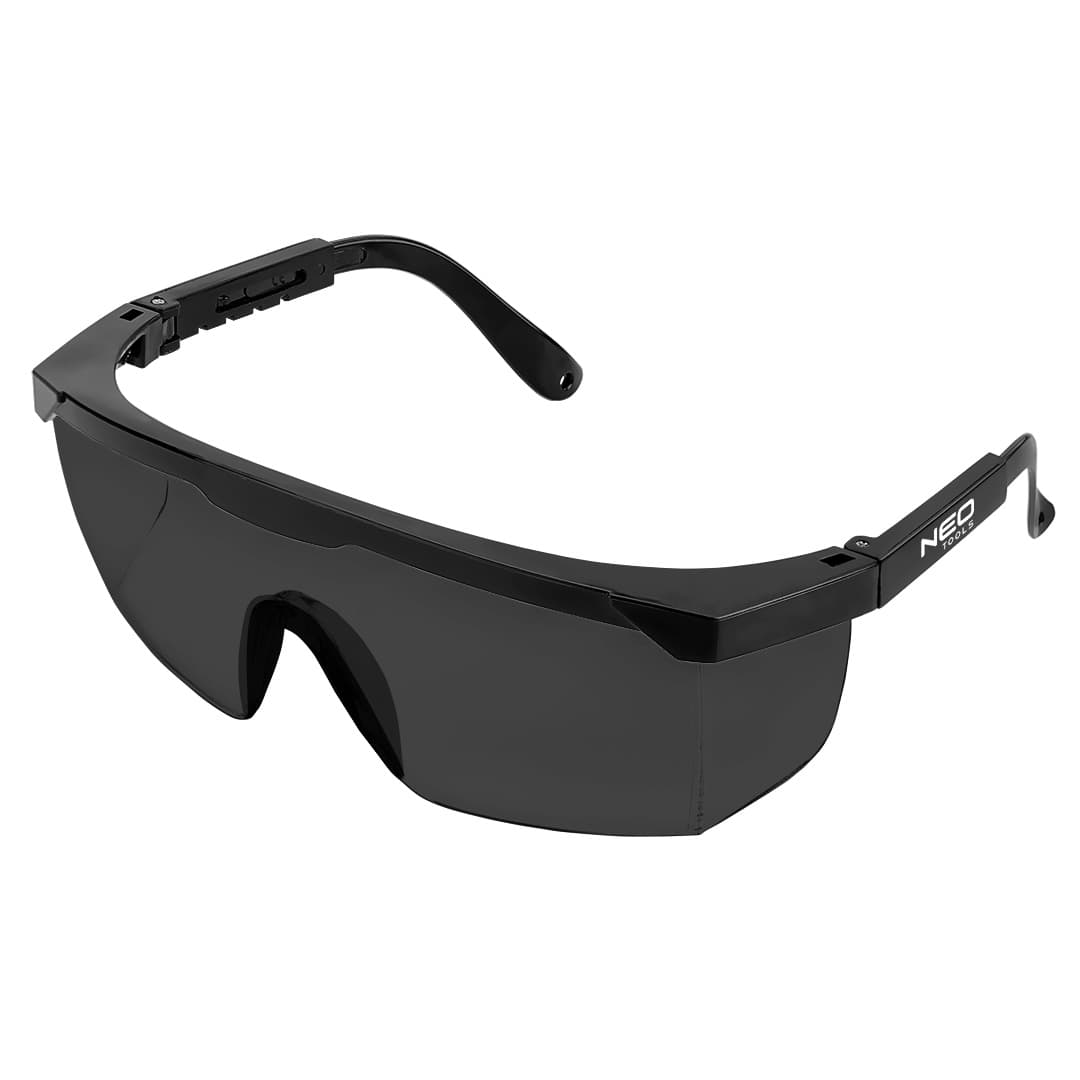 Okulary ochronne z przyciemnianymi soczewkami i regulowanymi zausznikami 2