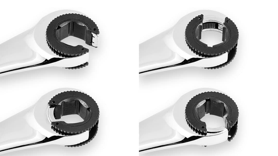 Klucz płasko-oczkowy rozcięty z grzechotką 14 mm 6