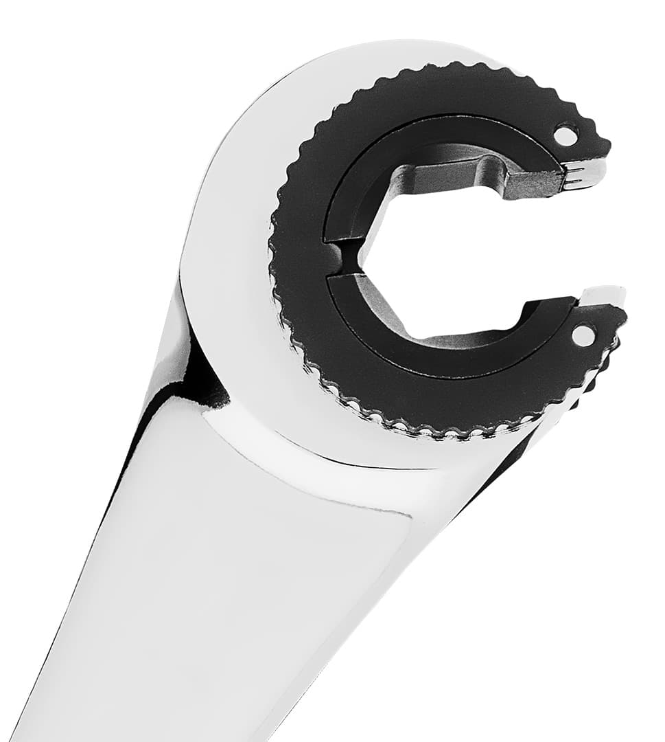 Klucz płasko-oczkowy rozcięty z grzechotką 17 mm 8