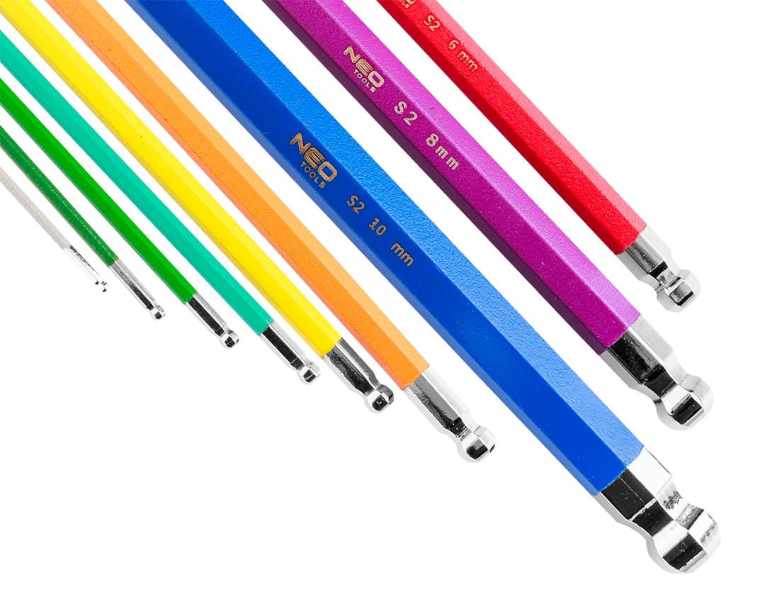 Klucze sześciokątne 1.5-10 mm zestaw 9 sztuk 5