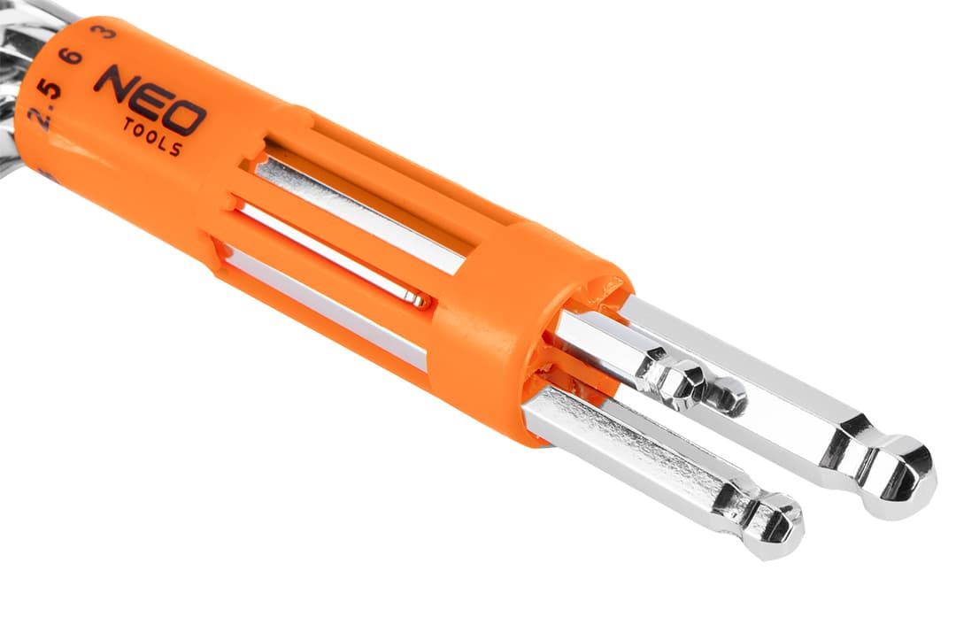 Klucze sześciokątne długie kuliste 2-10 mm zestaw 8 sztuk 3