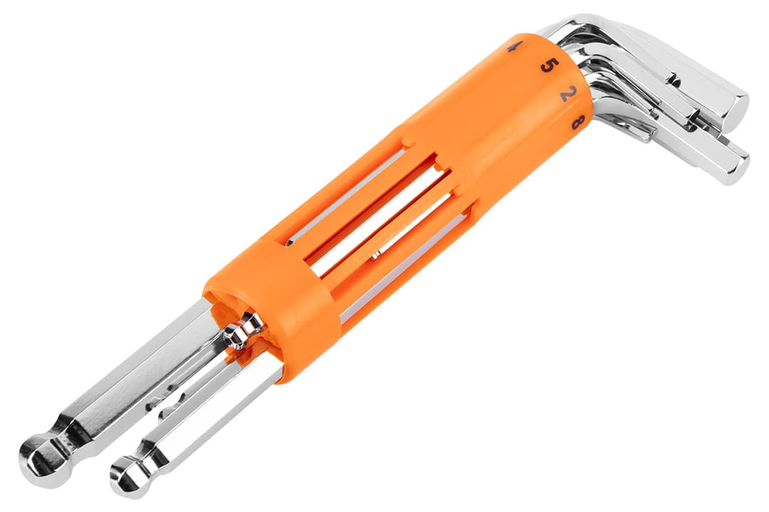Klucze sześciokątne długie kuliste 2-10 mm zestaw 8 sztuk 4