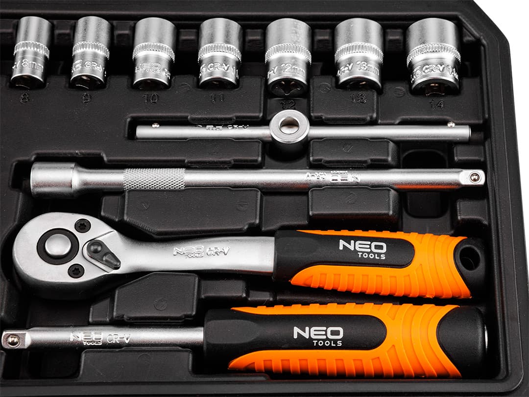 Zestaw kluczy nasadowych 1/4 cala 20 sztuk z satynowym wykończeniem 5