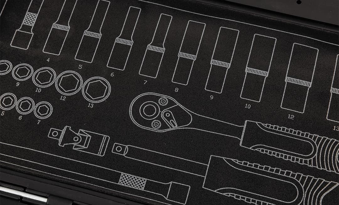 Zestaw kluczy nasadowych 1/4 cala 23 sztuki z satynowym wykończeniem 8