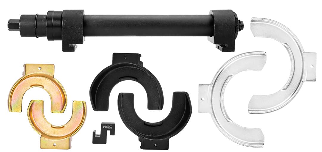 Ściągacz do sprężyn z wymiennymi końcówkami do warsztatu 9