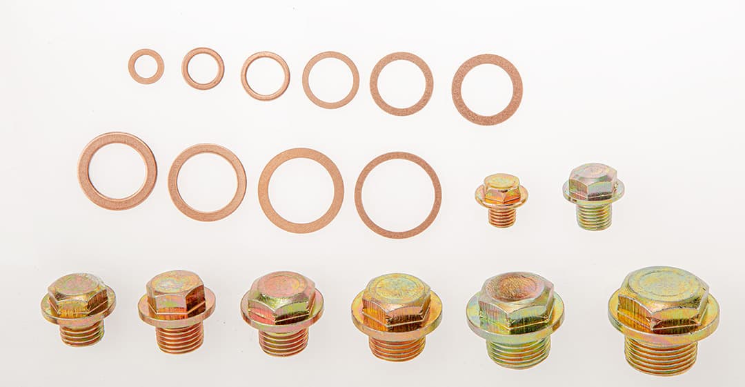 Zestaw korków z uszczelkami miedzianymi 534 sztuki do warsztatu 6