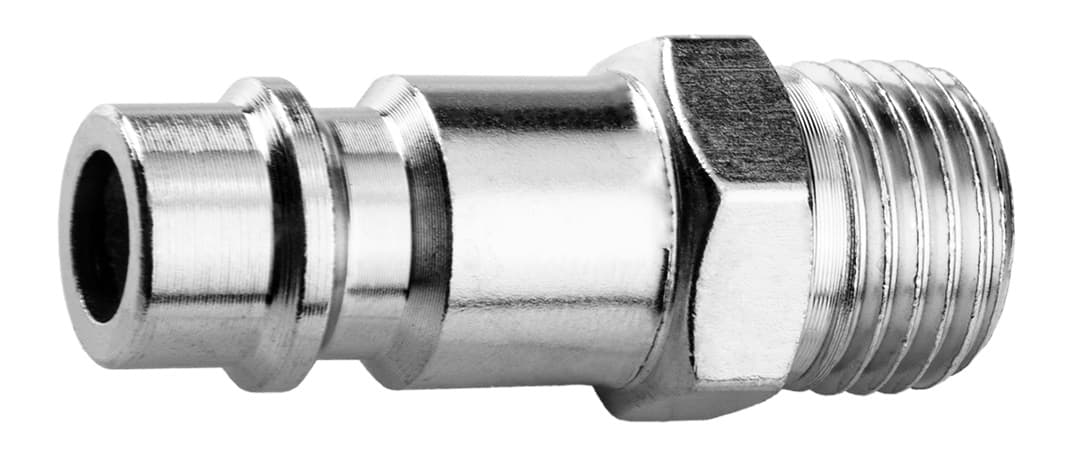 Mosiężna niklowana końcówka do szybkozłączki z gwintem zewnętrznym 1/4 cala 6