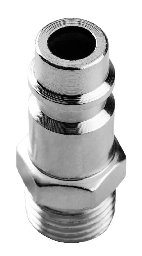 Mosiężna niklowana końcówka do szybkozłączki z gwintem zewnętrznym 1/4 cala 7