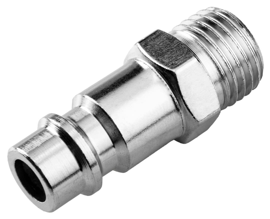 Mosiężna niklowana końcówka do szybkozłączki z gwintem zewnętrznym 1/4 cala 8