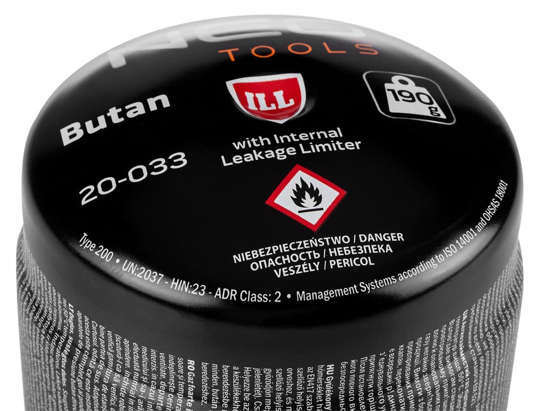 Lampa lutownicza gazowa na naboje 190 g + 4 naboje gazowe 8