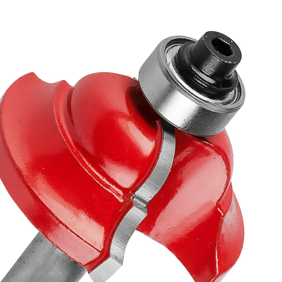 Frez kształtowy z łożyskiem, ozdobny, z węglika spiekanego TCT, 39.3 x 15.9 mm, trzpień 8 mm 5