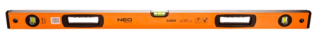 Poziomnica aluminiowa S 400 z 3 libellami, 2 uchwytami, długość 100 cm 7