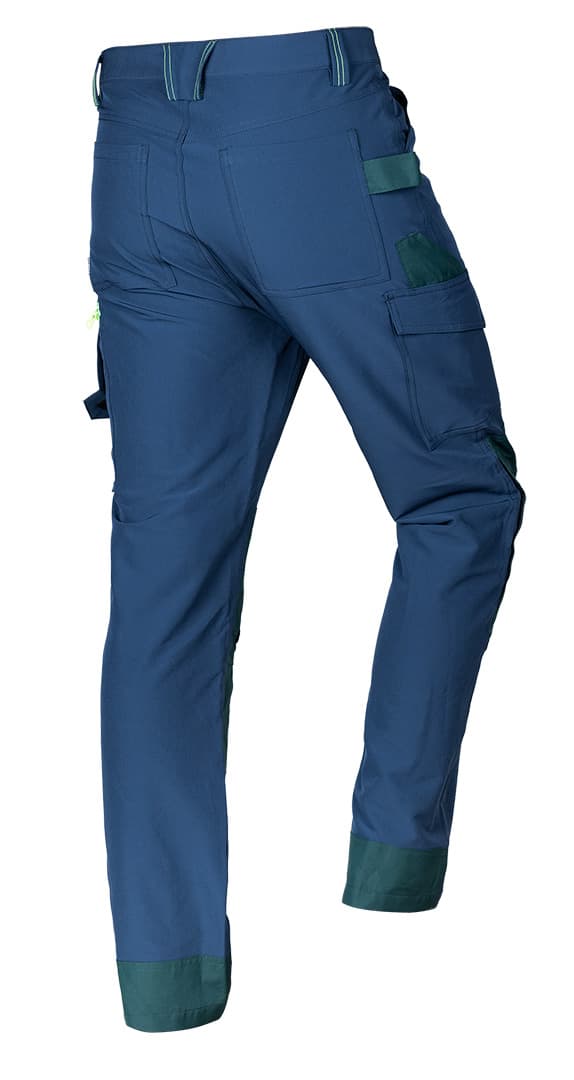 Spodnie robocze 4-way stretch granatowo-zielone rozmiar XS 3