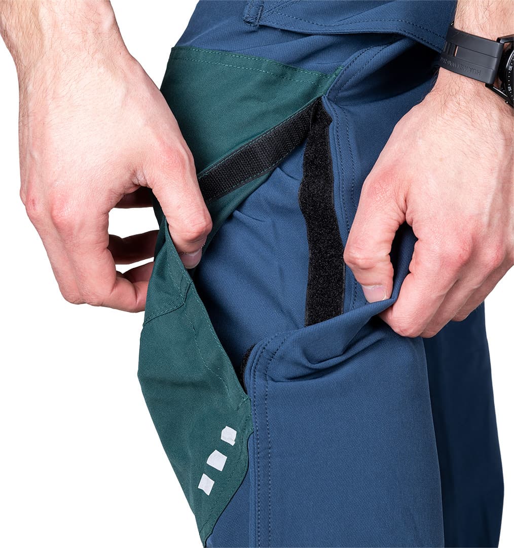 Spodnie robocze 4-way stretch granatowo-zielone rozmiar XS 7