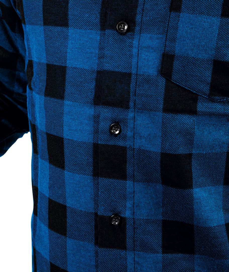 Koszula flanelowa granatowo-czarna rozmiar S 5