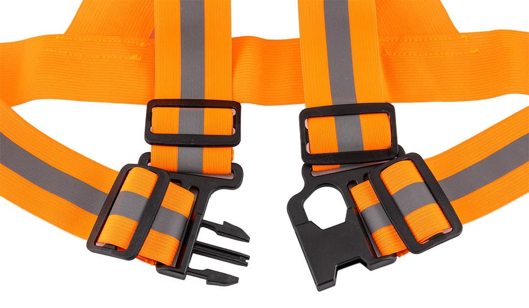 Szelki odblaskowe pomarańczowe uniwersalne do biegania i na rower 8