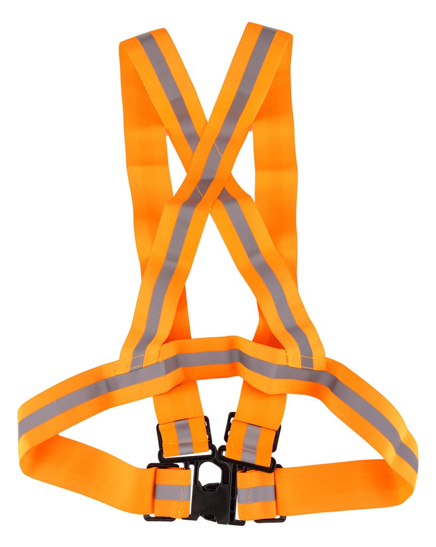 Szelki odblaskowe pomarańczowe uniwersalne do biegania i na rower 9