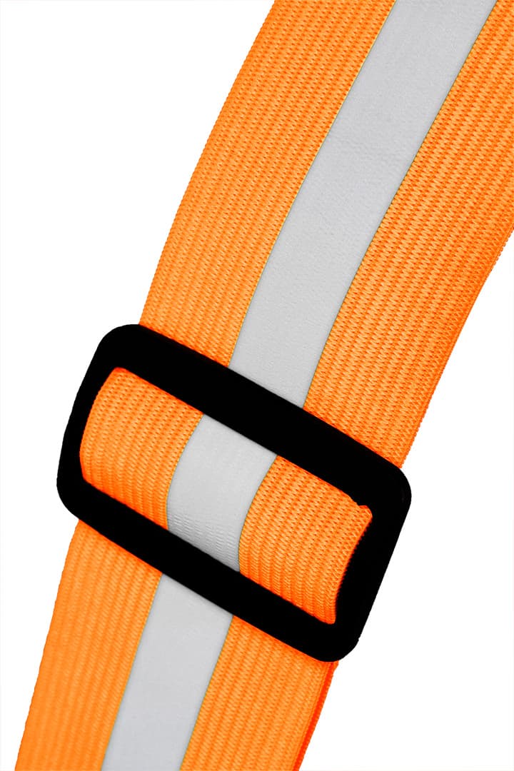 Szelki odblaskowe pomarańczowe uniwersalne do biegania i na rower 10