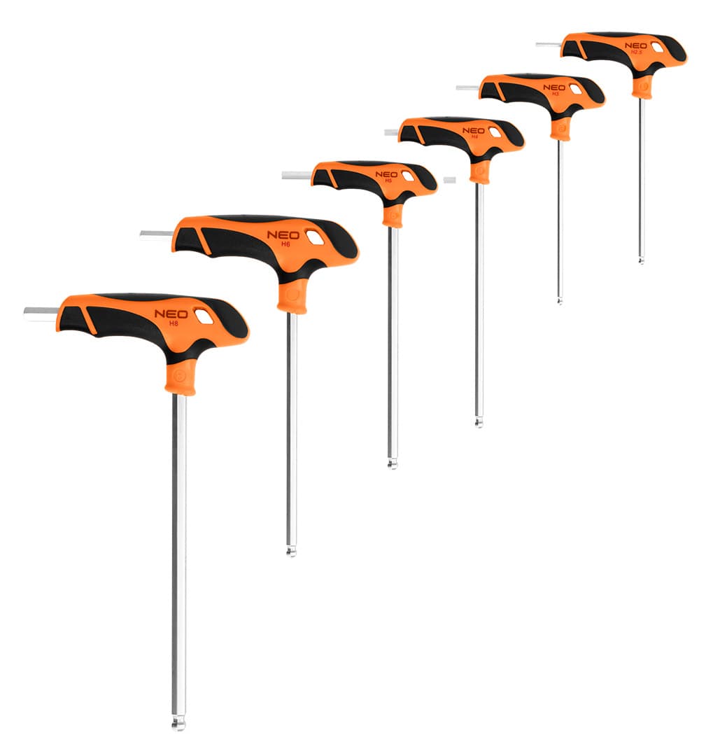 Klucze imbusowe sześciokątne 6 sztuk z wkładką 5