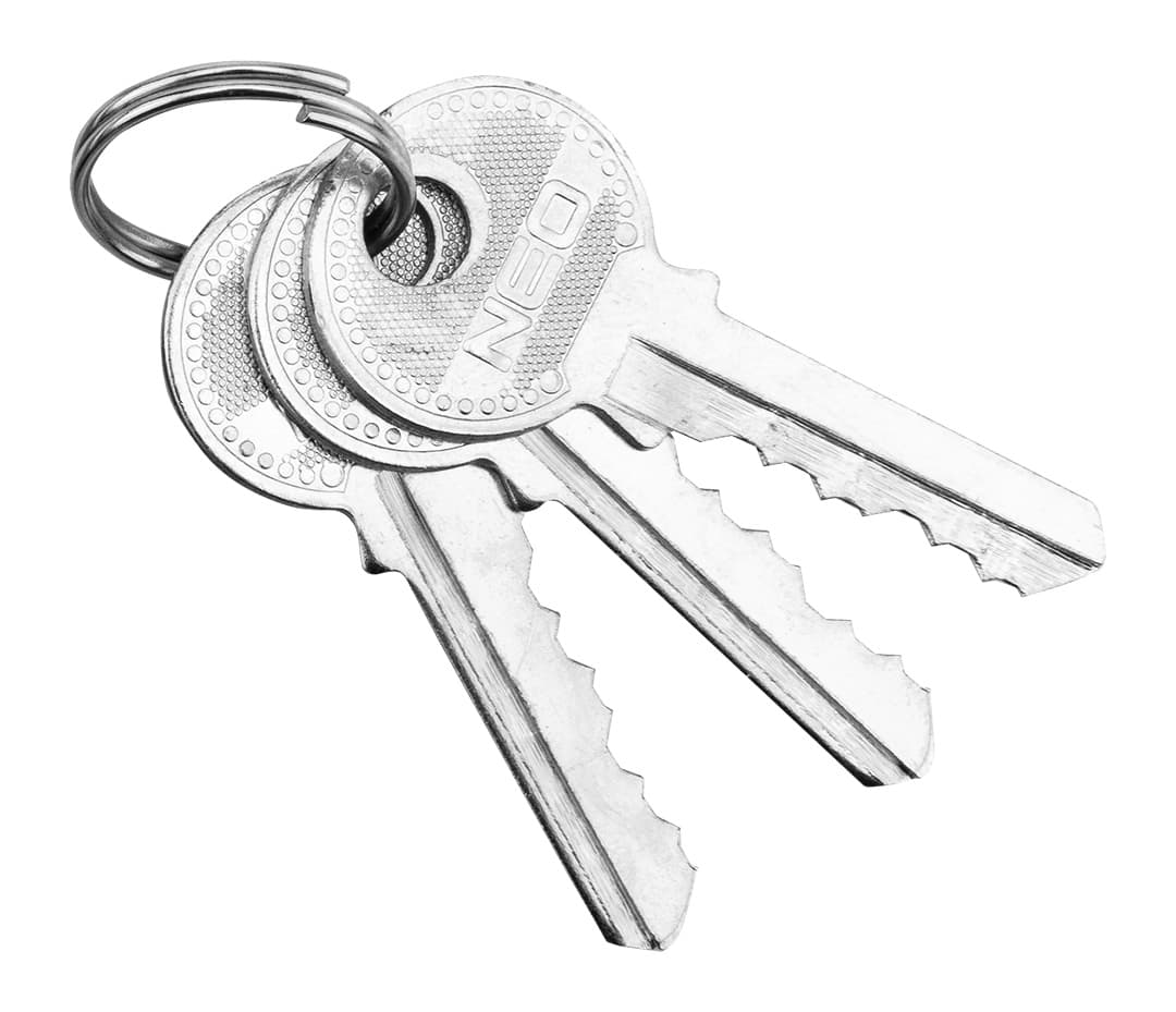 Kłódka żeliwna 75 mm z trzema kluczami 7