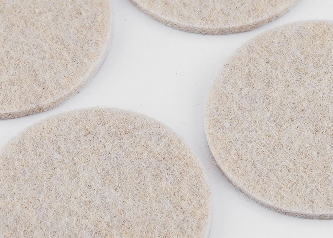 Okrągłe podkładki filcowe samoprzylepne, jasnobrązowe, średnica 40 mm, 4 sztuki 4