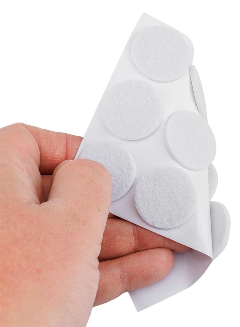 Okrągłe podkładki filcowe samoprzylepne białe 28 mm 12 sztuk 5