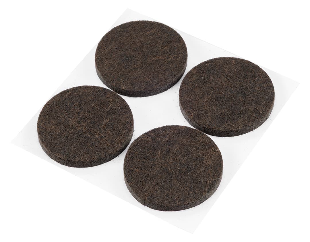 Okrągłe podkładki filcowe samoprzylepne ciemnobrązowe 40 mm 4 sztuki 3