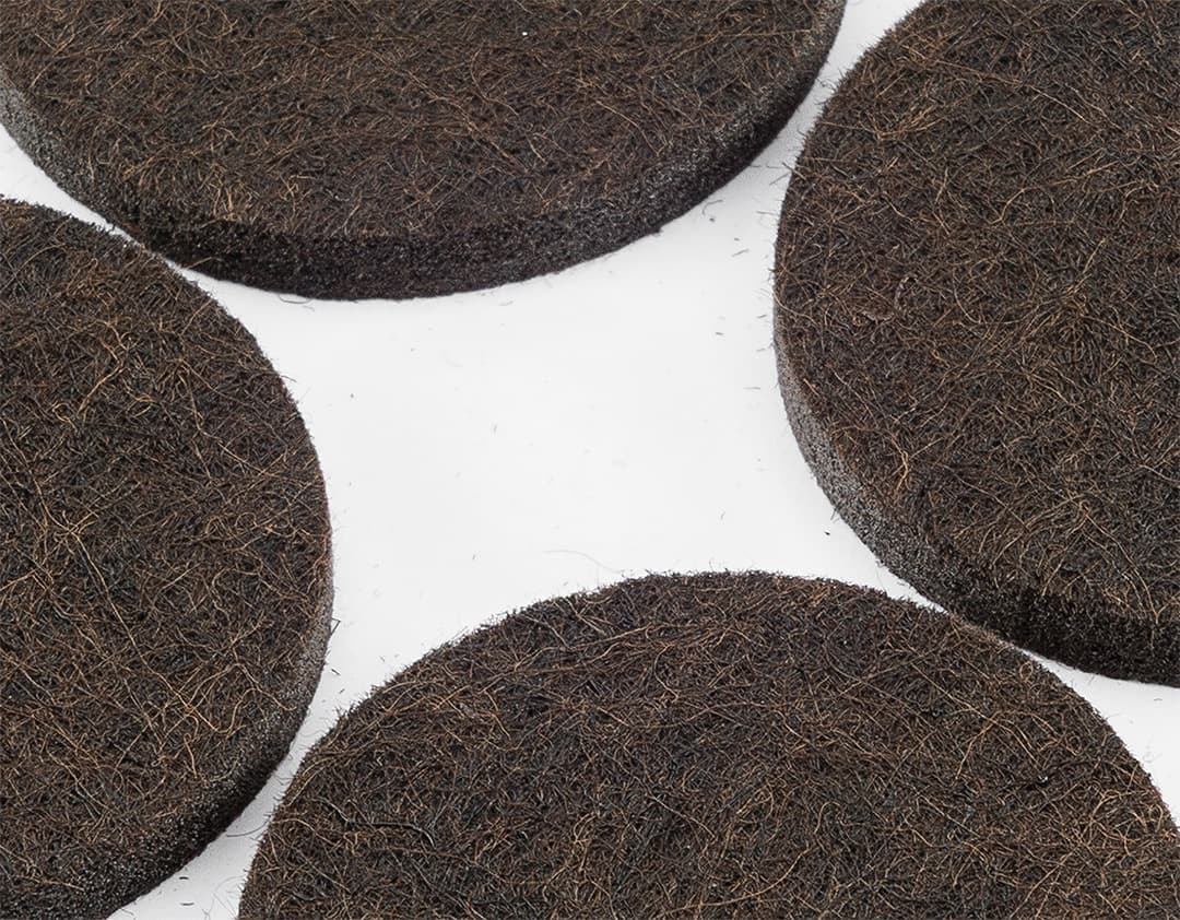 Okrągłe podkładki filcowe samoprzylepne ciemnobrązowe 40 mm 4 sztuki 4