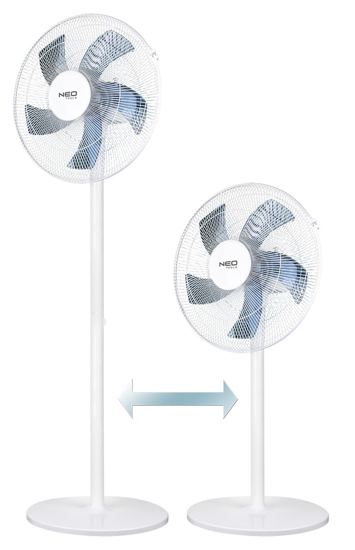 Wentylator podłogowy 50W średnica 40 cm 3 prędkości oscylacja biały 5