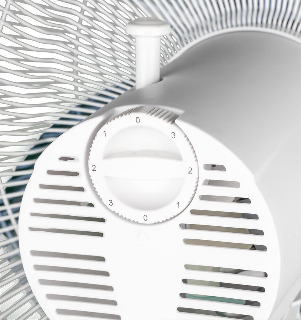 Wentylator podłogowy 50W średnica 40 cm 3 prędkości oscylacja biały 9