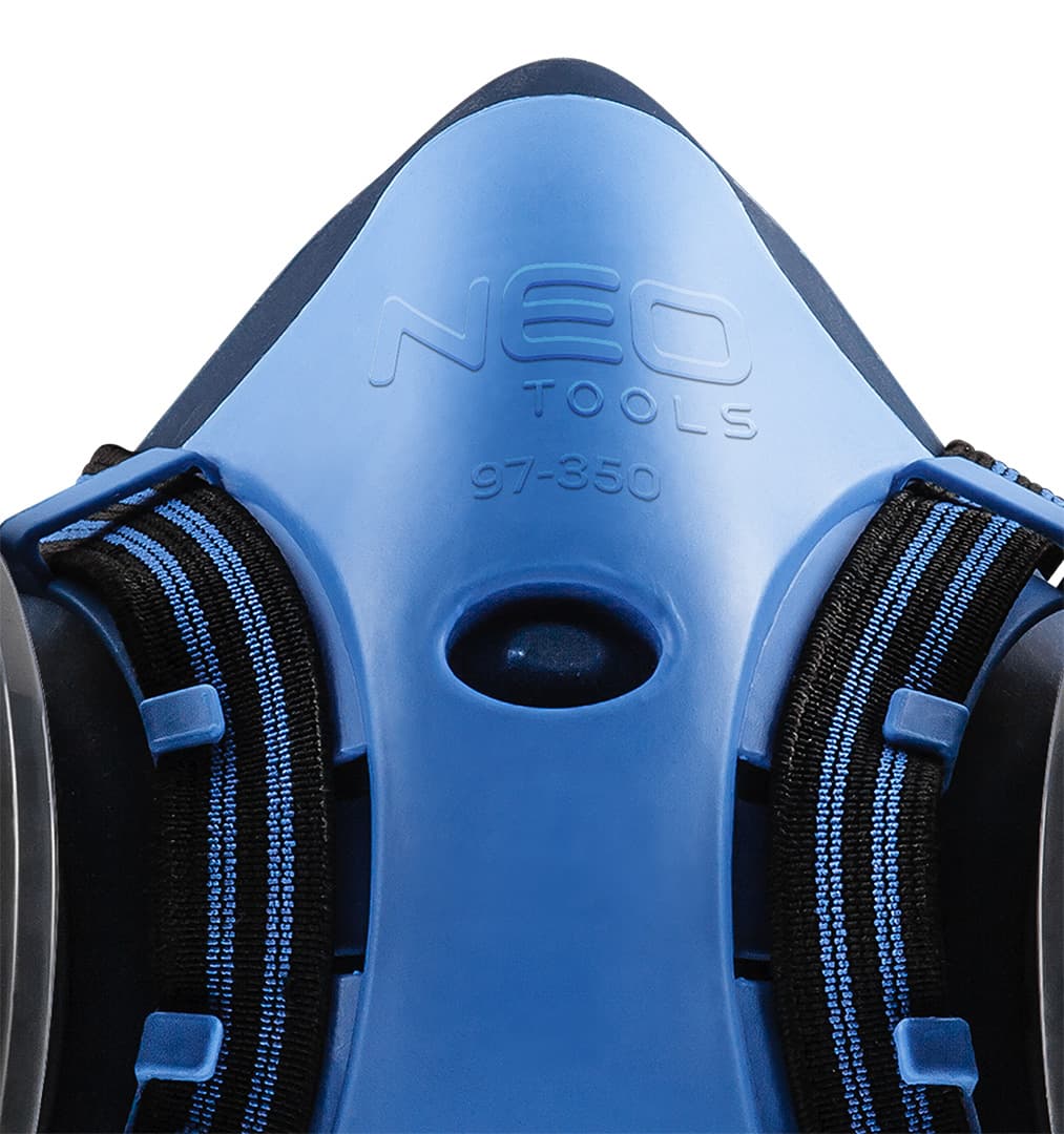 Półmaska silikonowa z dwoma filtrami P3 do ochrony dróg oddechowych 9