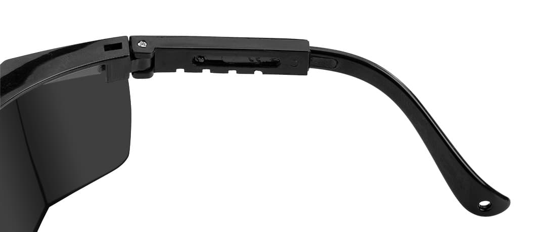 Okulary ochronne z przyciemnianymi soczewkami i regulowanymi zausznikami 5