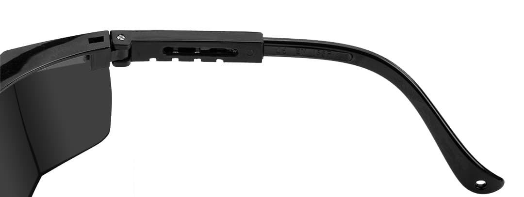 Okulary ochronne z przyciemnianymi soczewkami i regulowanymi zausznikami 6