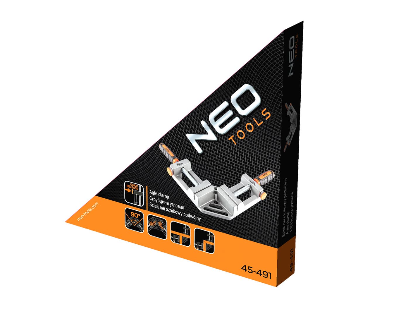 Podwójny ścisk narożnikowy do łączenia elementów pod kątem 90 stopni 7