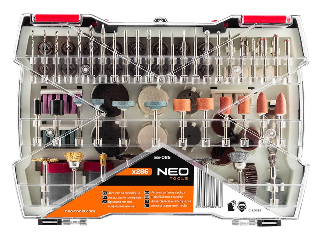 Zestaw akcesoriów do miniszlifierki 286 sztuk 5