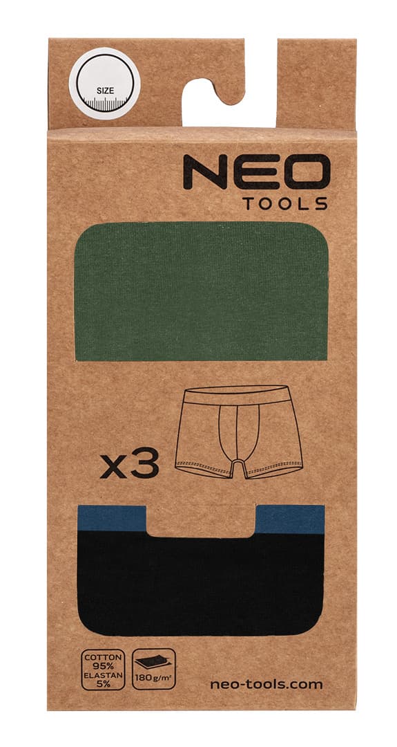 Bokserki męskie basic NEO TOOLS 3-pack rozmiar XXL 10