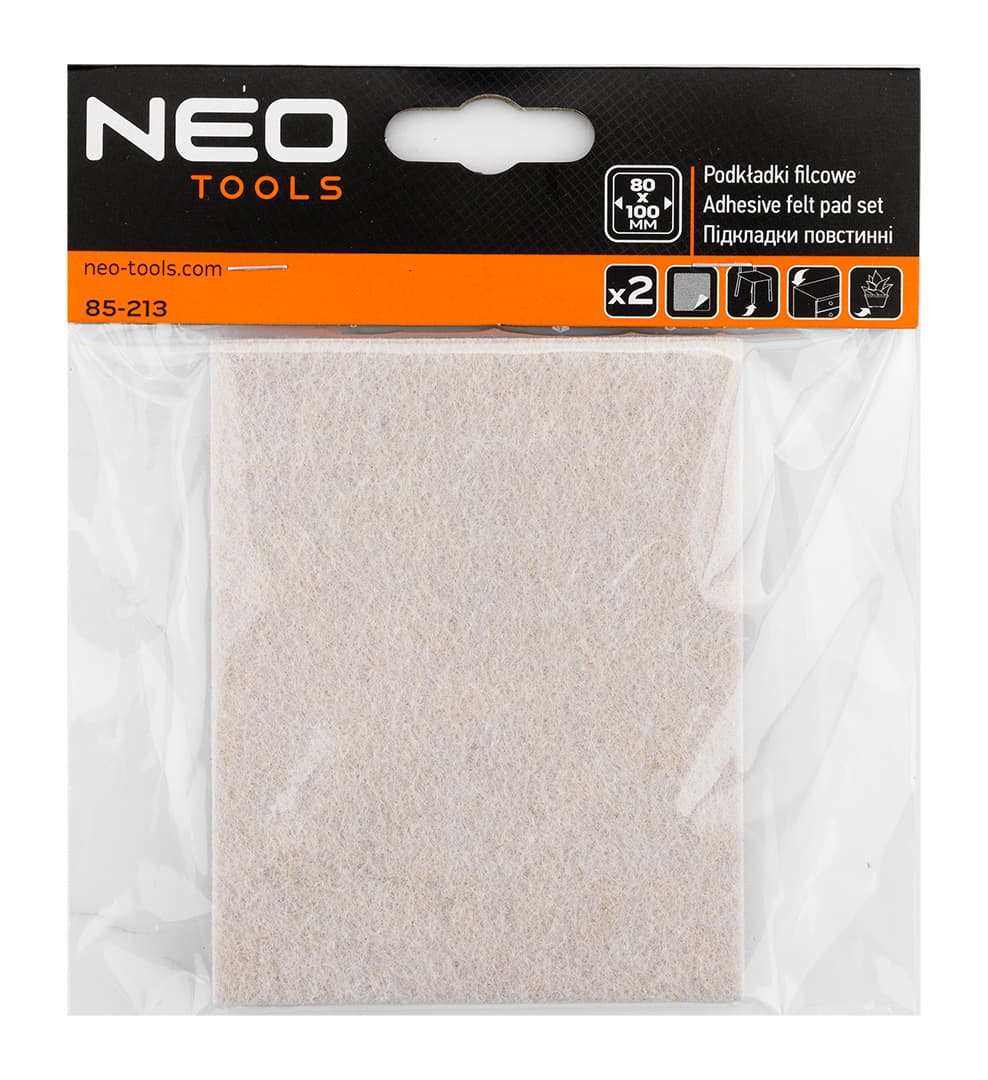 Podkładki filcowe samoprzylepne jasnobrązowe 80 x 100 mm 2 sztuki 9