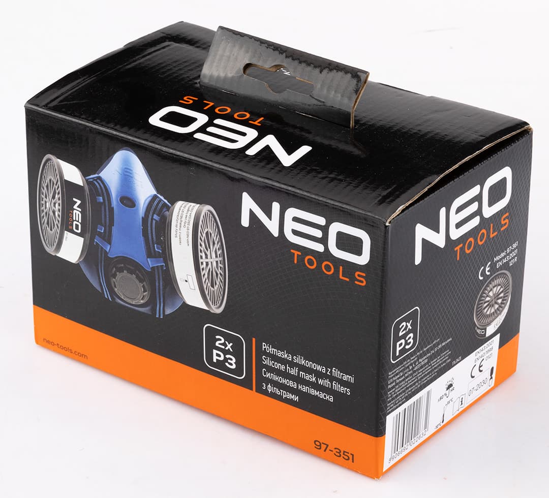 Półmaska silikonowa z dwoma filtrami P3 do ochrony dróg oddechowych 5