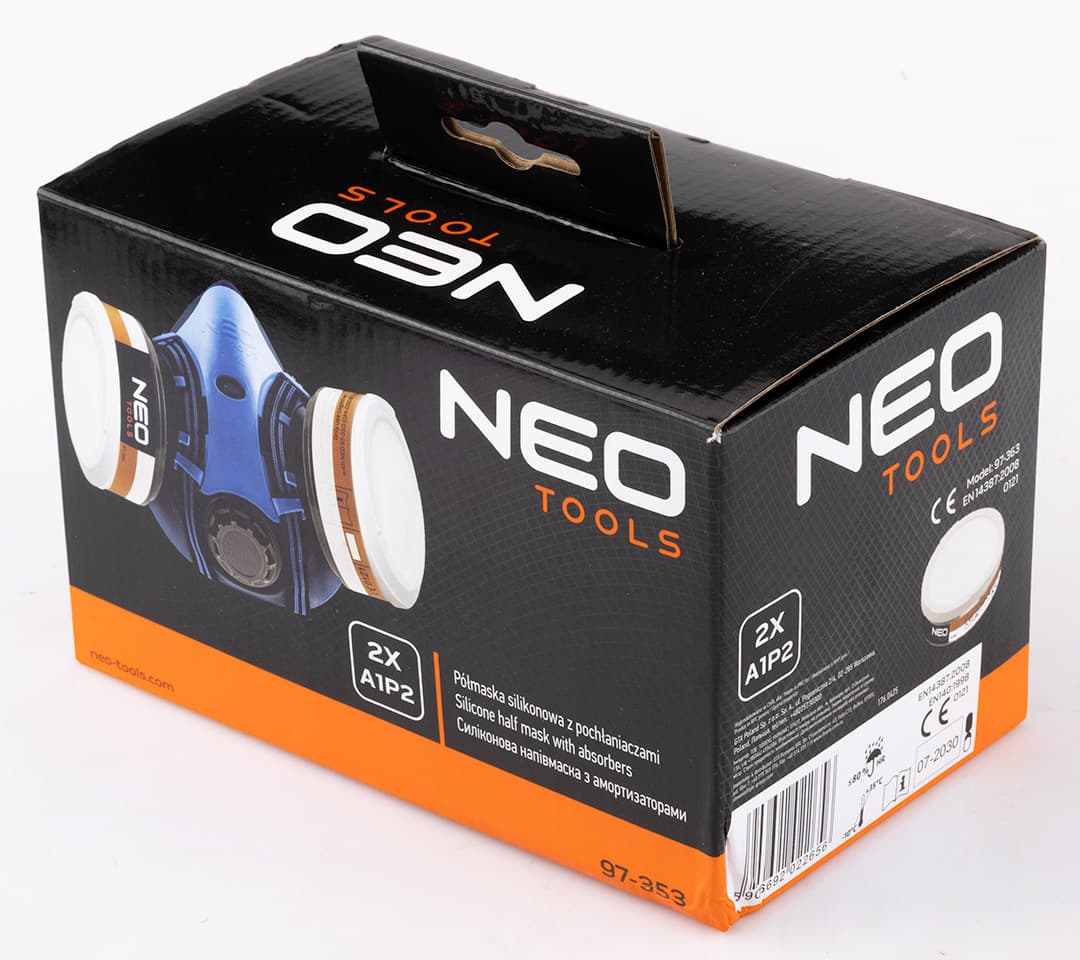 Półmaska silikonowa z dwoma pochłaniaczami A1P2 rozmiar R 6