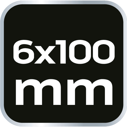 Szpikulec prosty stalowy 6 x 100 mm 6