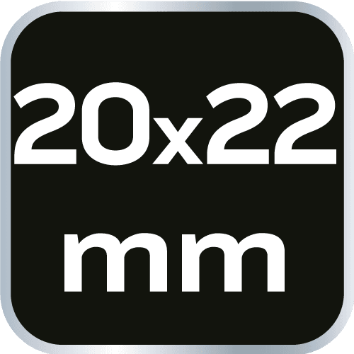 Klucz oczkowy odgięty 20 x 22 mm stal chromowo-wanadowa 7