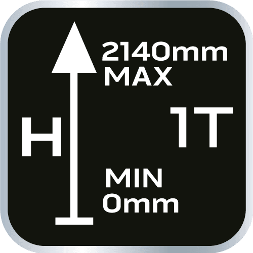 Podnośnik warsztatowy żurawowy 2 tony zakres 25 - 2382 mm 5