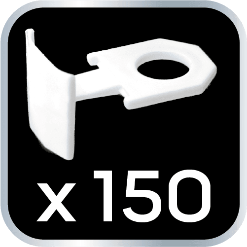 Klipsy do poziomowania płytek 1 mm, 150 sztuk 2