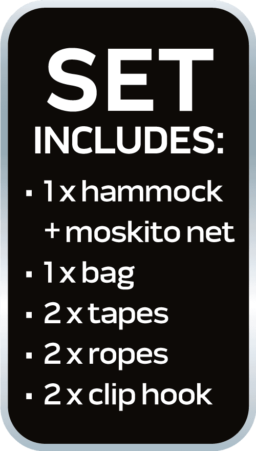 Hamak turystyczny z moskitierą 330 x 140 cm 5