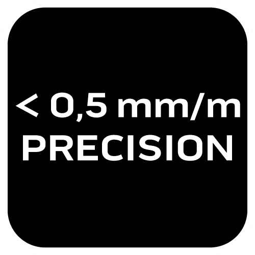 Poziomnica aluminiowa S 400, 3 libelle, 2 uchwyty, 200 cm 4