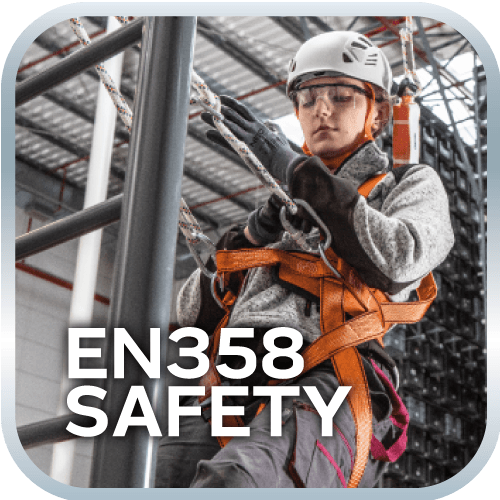 Zestaw asekuracyjny do pracy na wysokości z pasem biodrowym i amortyzatorem 8