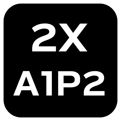 Półmaska silikonowa z dwoma pochłaniaczami A1P2 rozmiar R 4