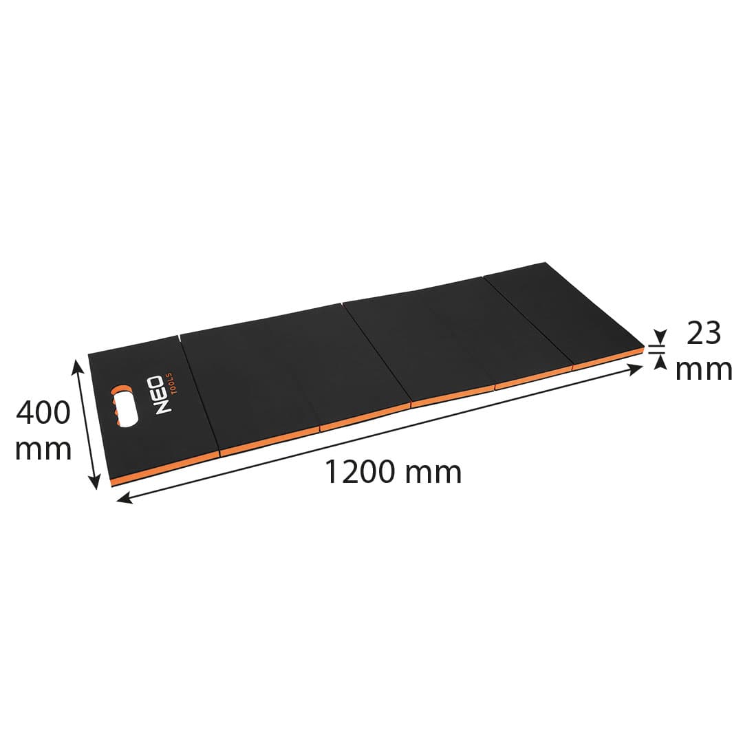 Składana mata warsztatowa do pracy pod pojazdami 1200 x 400 mm 9
