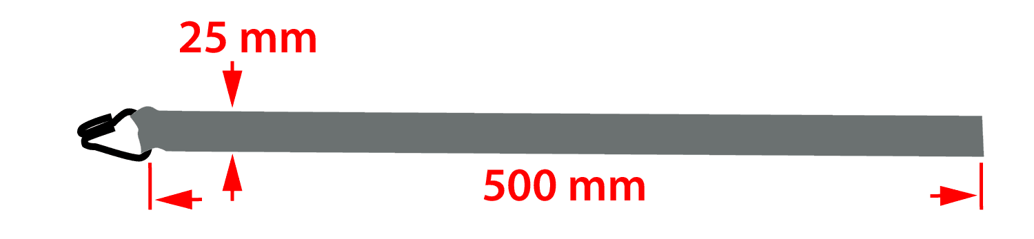 Pas mocujący z grzechotką 25 mm x 5 m, wytrzymujący 1000 kg 9